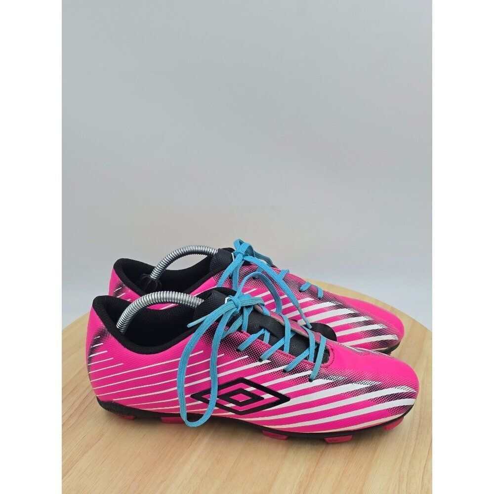 Umbro Kids Pink and Blue Soccer Cleats